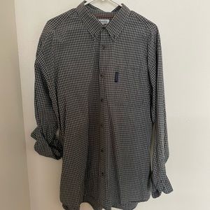Columbia blue button down shirt